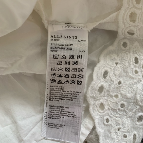 Allsaints eyelet dress, size 2 - Picture 3 of 3